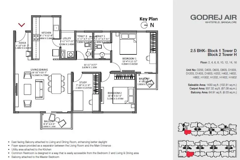 godrej air nxt 2 bhk floor plan