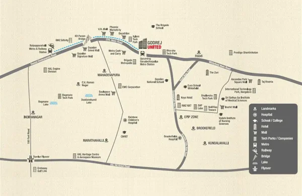 Godrej United Location map