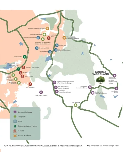 godrej woodland location map